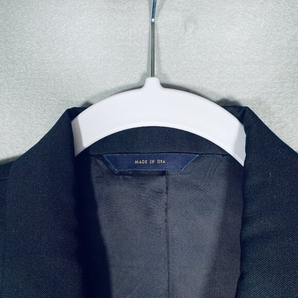 Vintage Brooks Brothers Military Blazer Womens 38 Black Wool Academia Gold Btn - Picture 4 of 12